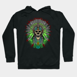 Native american head skull Hoodie